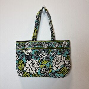 Vera Bradley Island Bloom Retired Tote Purse 17'x12' Teacher School Beach Bag